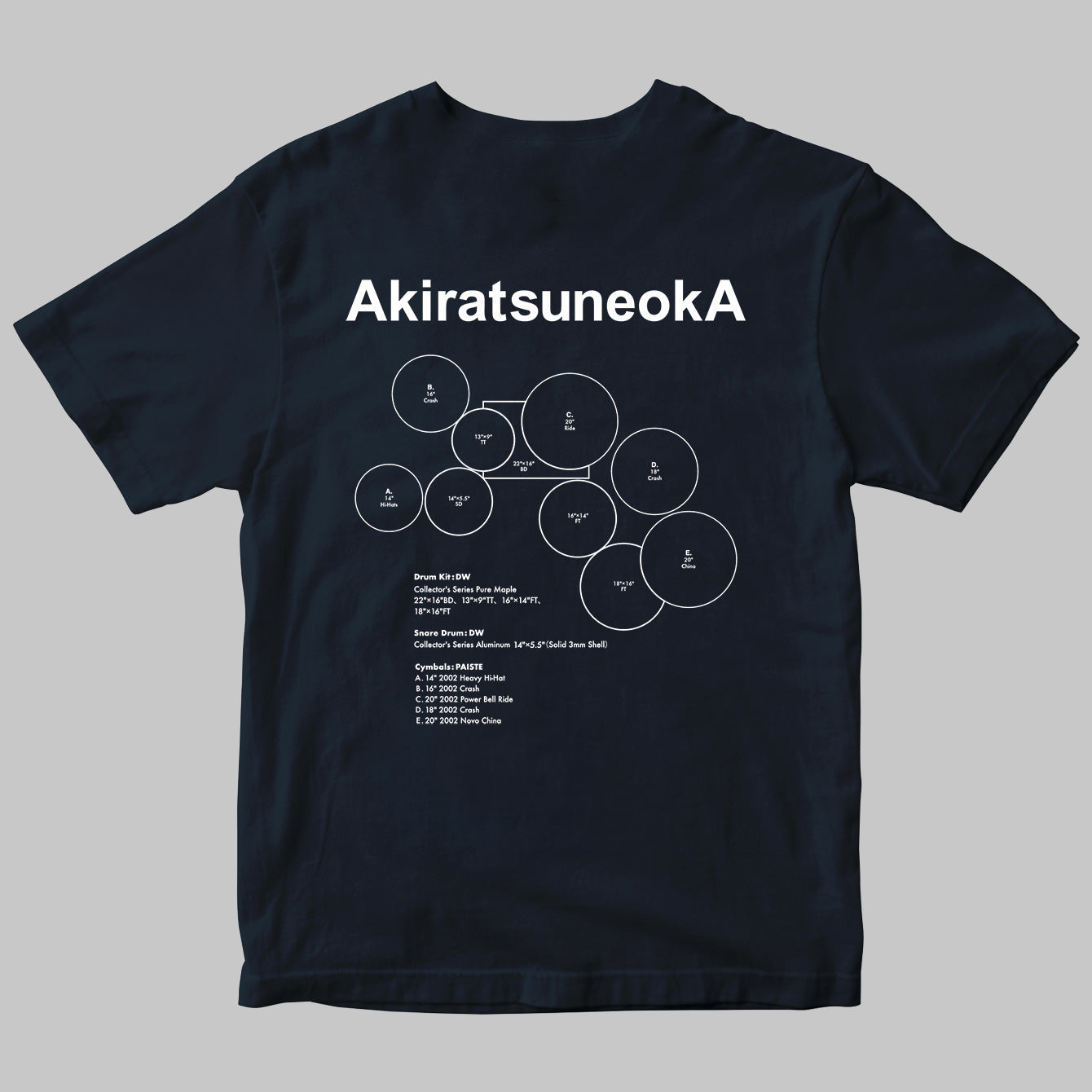 恒岡章 Tシャツ バック ネイビー