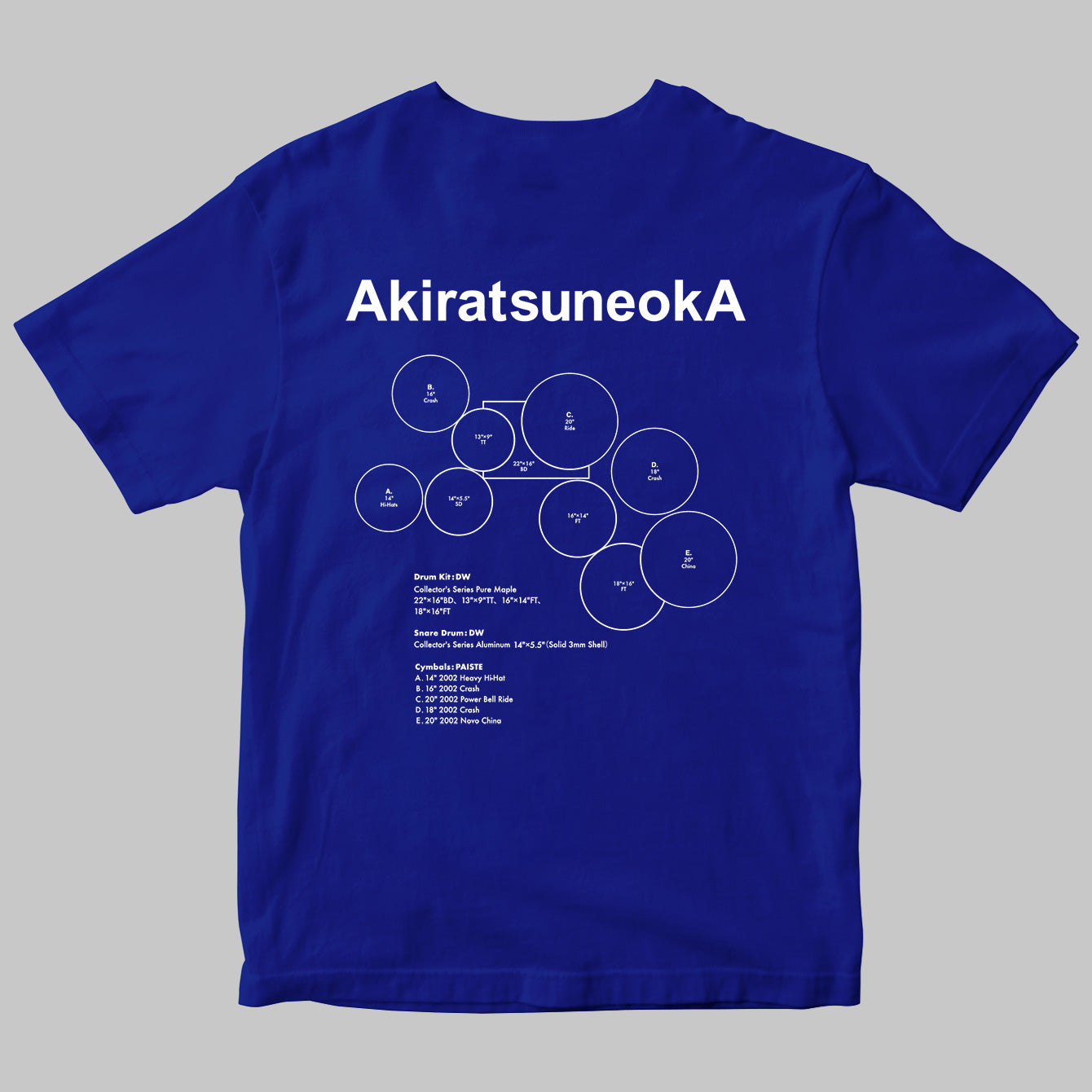 恒岡章 Tシャツ バック ジャパンブルー